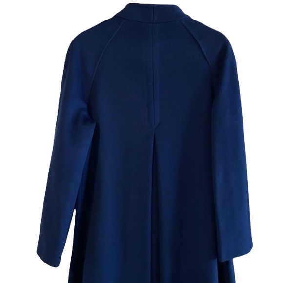 Vintage Stevens Forstmann Women’s Navy Blue Wool Winter Dress Coat - Picture 7 of 13